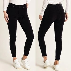 Citizens of Humanity "Rocket" High Rise Skinny Velour Black Pant Jean | Size 26